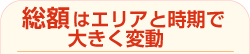 総額はエリアと時期で大きく変動